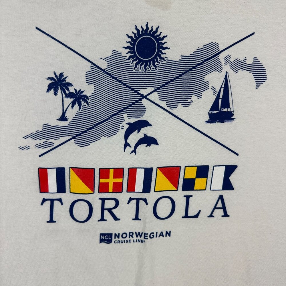 Norwegian Cruise Line Tortola Graphic T-Shirt Size XL By Gildan Heavy Cotton